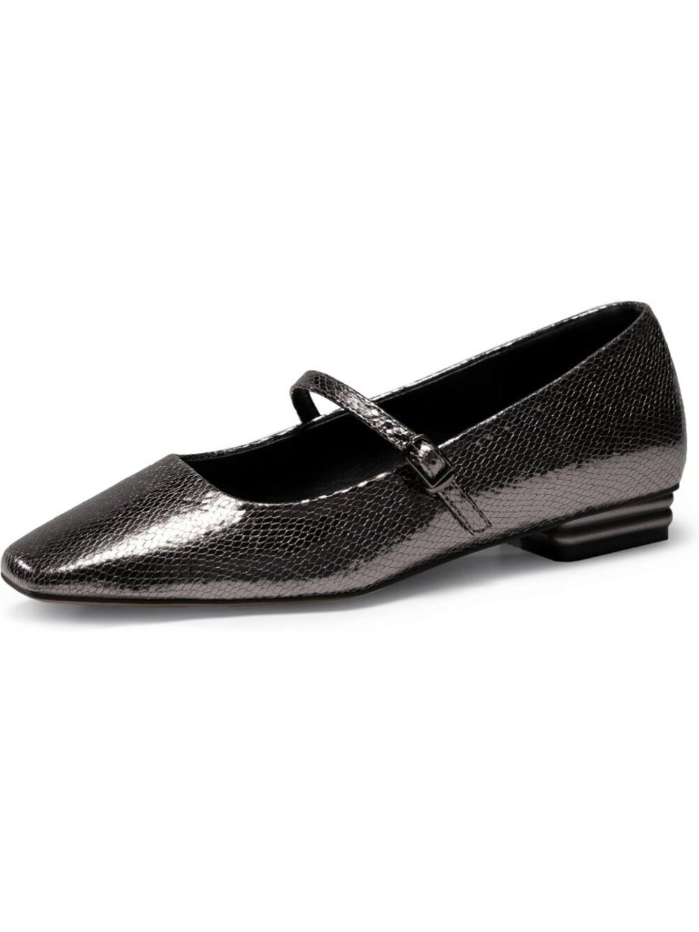 GotSoft Women's Snake Rubber Faux Leather Closed Toe Buckle Slip On Classy Shoes